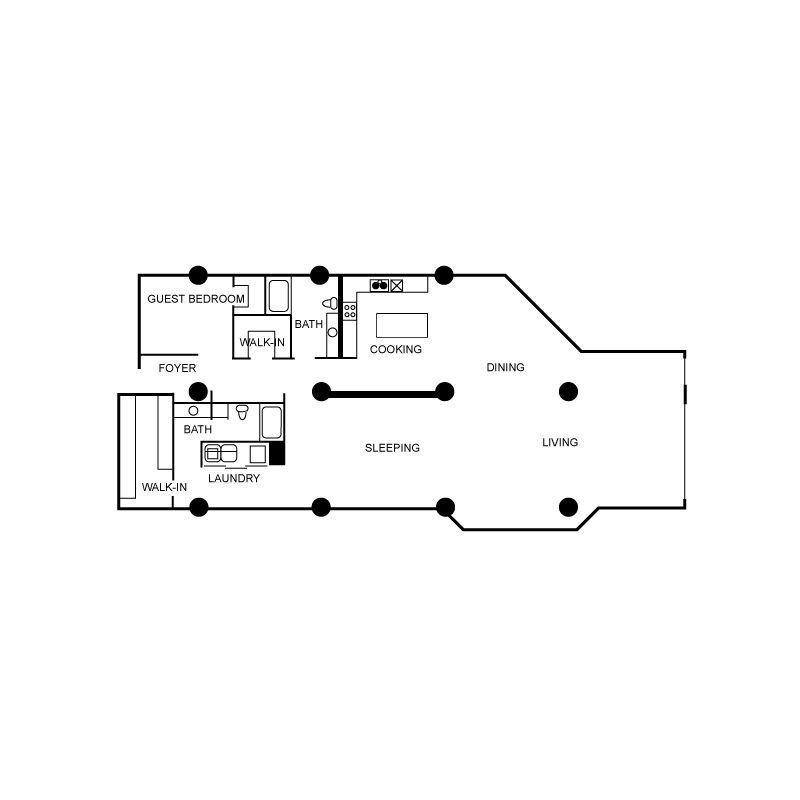 Floor plan layout diagram for c38